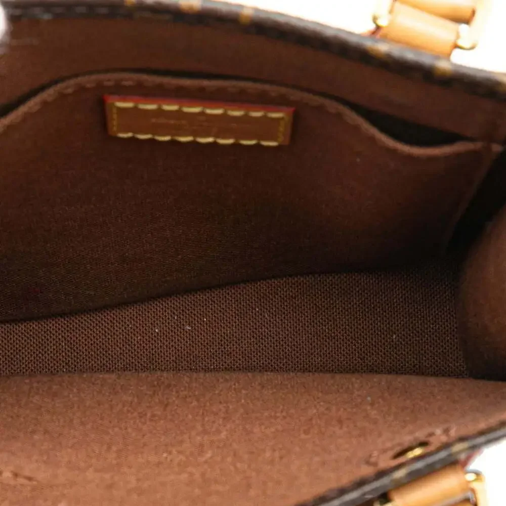 LOUIS VUITTON Authentic Brown Monogram Leather Shoulder Bag